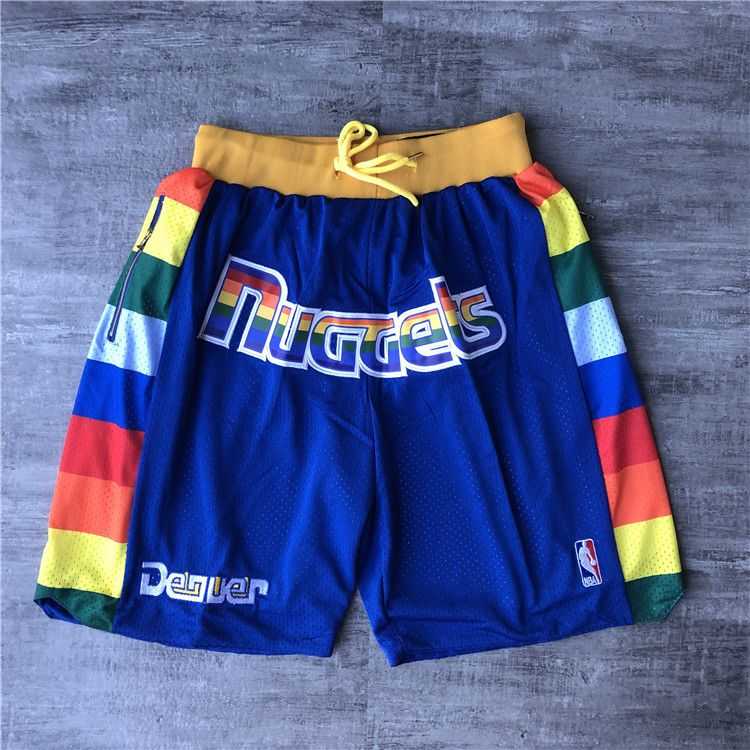 Men NBA 2021 Denver Nuggets Blue Shorts
